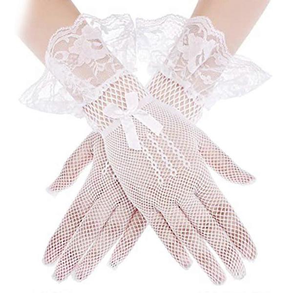 1 par damspets handskar eleganta korta handskar artighet sommarhandskar för bröllopsmiddagar style656