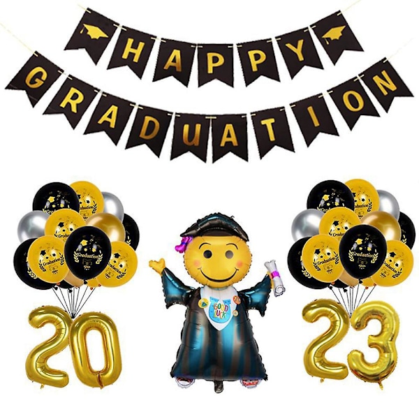 Graduation Party Decorations Supplies 2023: Including Banner, Foil Balloons and Latex Balloon Kits