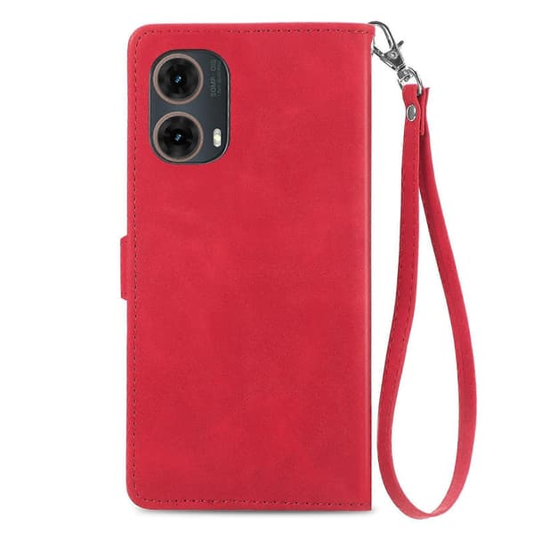 Läderfodral för Motorola Moto G85 Red