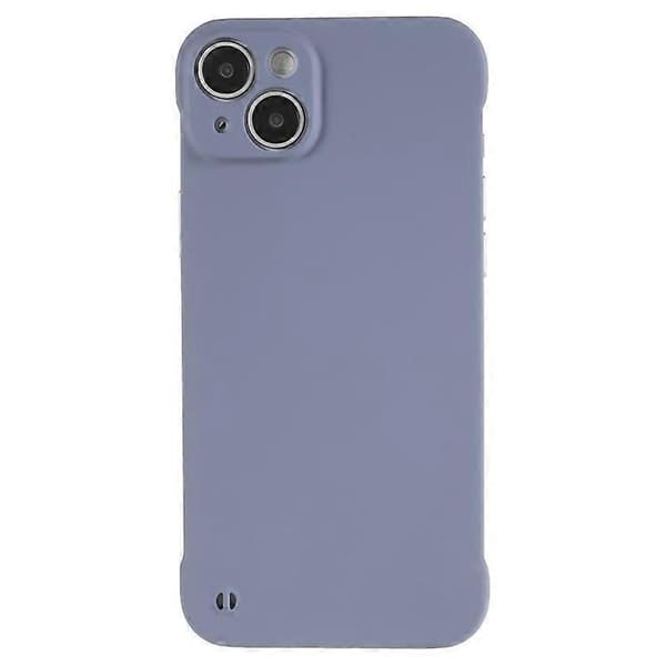 Kompatibel med iPhone 15 Plus-deksel Rammeløst Hardt PC-telefondeksel med hudfølelse Grey