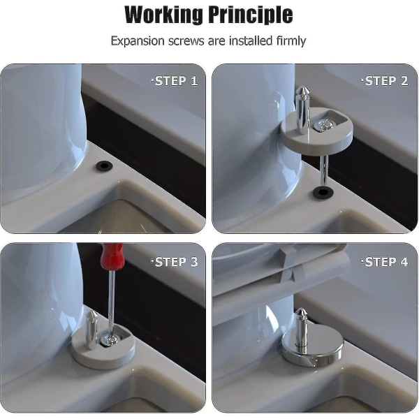 Quick Release Toalettsete Beslag, Quick Release Toalett Sete Hengsler Topp Beslag Universal Toalett Sete Hengsel Beslag For Wc Toalett Blindhull 2 ​​Pac