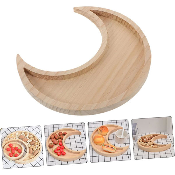 Månebakke Drikkebakke Lotus Blomster Dekor Appetizer Bakker Fad Bakke Hjemmeindretning Skrivebordsdekoration Dekoration til Hjemmeservering Bakke Hjemmetørret