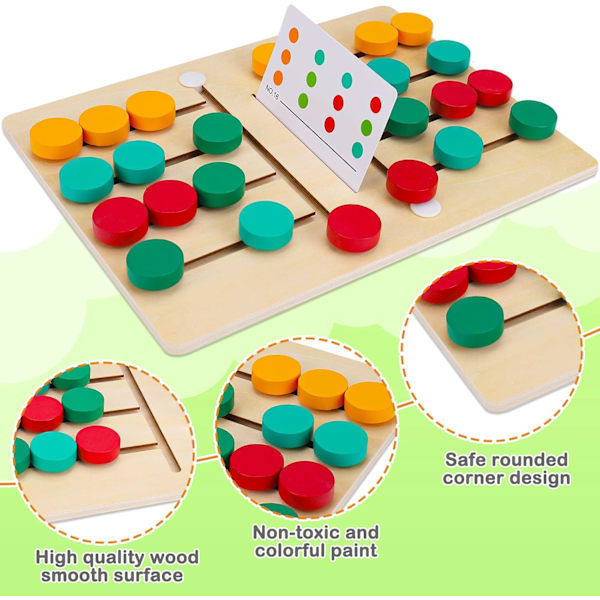 Skjutpussel för barn 3-7 år, förskolelogikspel, hjärngymnastik, pojkar, flickor, 2 spelare, pedagogiska träleksaker, reseleksaker, presenter two player
