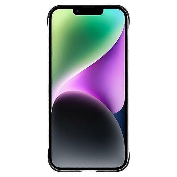 Kompatibel med iPhone 15 Plus etui rammeløst hud-touch hårdt PC telefoncover Black