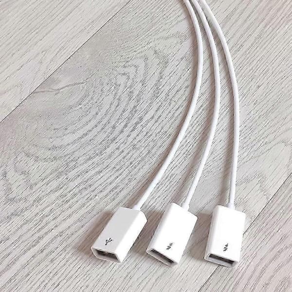USB-splitter USB-forlengelseskabel USB hann til 3 USB hunn-adapter, flere USB Black