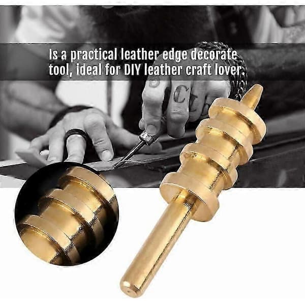 Lærpolerer/glatter, messinghode lærkant, loddeboltspiss for DIY lærkant varmprosess, messing, 2 stk