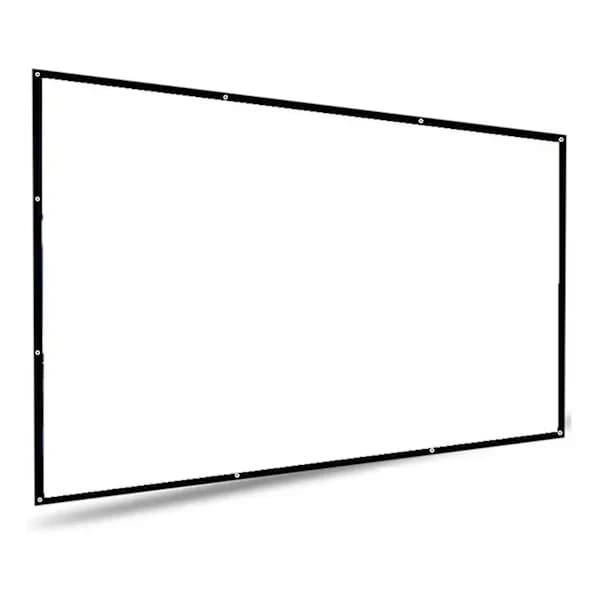 100-inch Projector Screen Foldable Wrinkle-Resistant Polyester for Home Theater Outdoor Classroom Office 16:9