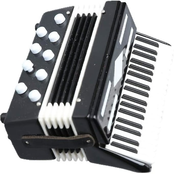 Miniatyrdragspel med box Miniinstrument Replika Samlarföremål Miniatyrdockhus Modell Hem