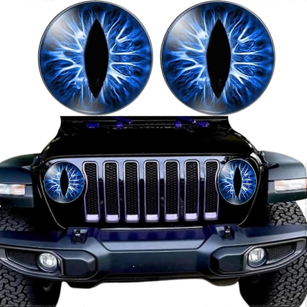 Beast Eyes Frontlykter Dekaler Par, 3D Stereo Øyne Frontlykt Klistremerker, Bil Karosseri Vindu Bumper Dekor Klistremerker, Morsomme Dekaler for Lastebil Bil Style 7