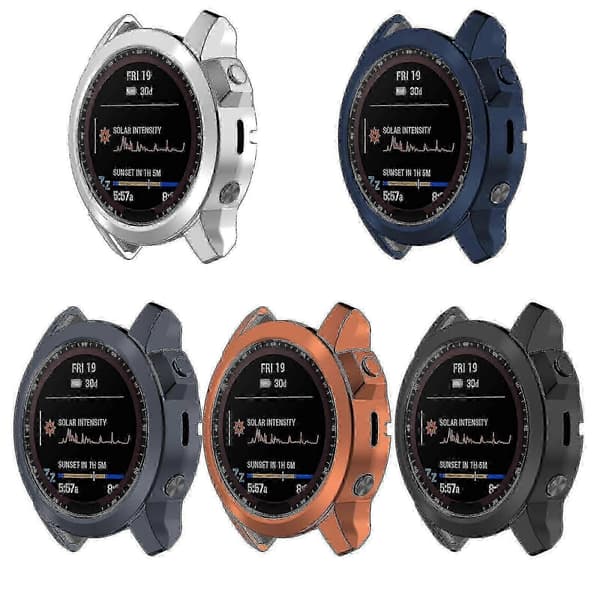 Lett TPU-rustningsdeksel for Garmin Epix Pro 47mm/Fenix 7 Pro Silver