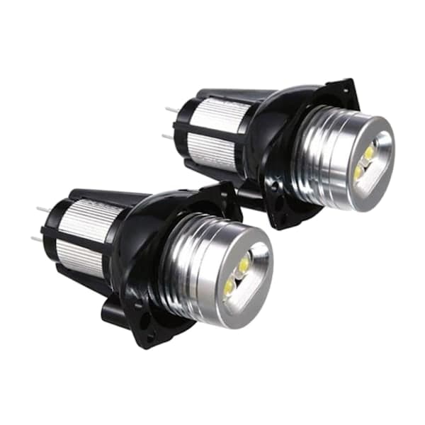 E90 E91 Angel Eyes Lys 12W 12V Sort Sølv 05-08