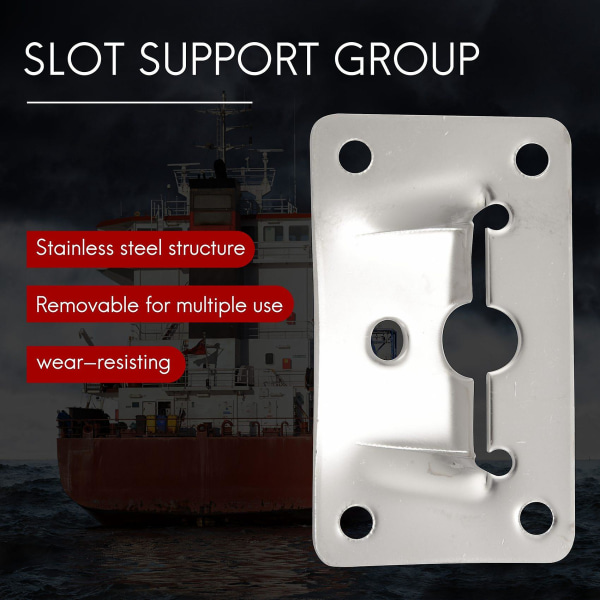 2 sett Marine Grade Rustfritt Stål Bord Brakett Sett Avtakbar Multiple Use For House Boat Marine silver