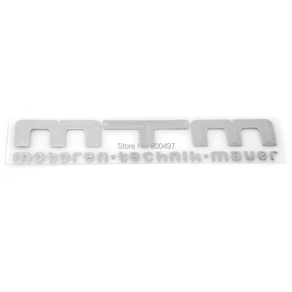 Nyeste 3d bil bagagerum Nikkellegering Badge Emblem Sticker Tilbehør Klæbende Bil Styling Badge Decal Til Mtm Motoren Technik Mayer