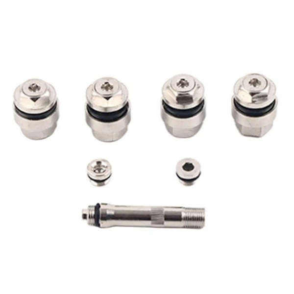 7 stk./sæt Universal Stealth Chrome Metal Bolt Flush Mount Usynlige Dækventil Stammer 11,5 mm Hul Bilhjul