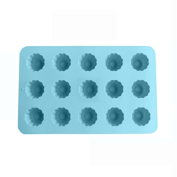 Bakverksform non-stick 15 hulrom DIY Silikon Muffins Cupcake Fondant Bakepanne Kjøkkenutstyr Tianyuhe Blue