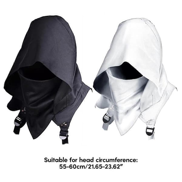 Rogue Hætteklædt Kappe Ridder Rogue Hat Halloween Cosplay Middelalderlige Keltere Black