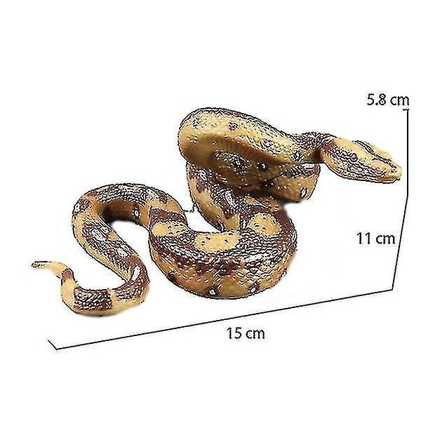 Realistisk falske slanger legetøj gummi slange figur Large pythons