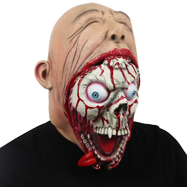 Halloweenin paholainen zombi demoni pelottava kauhu naamio cosplay juhla rekvisiitta miehille lateksi naamiot
