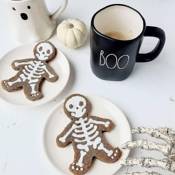 Halloween Skull Pepparkaksgubbar Kakformar - 3D Fondantformar
