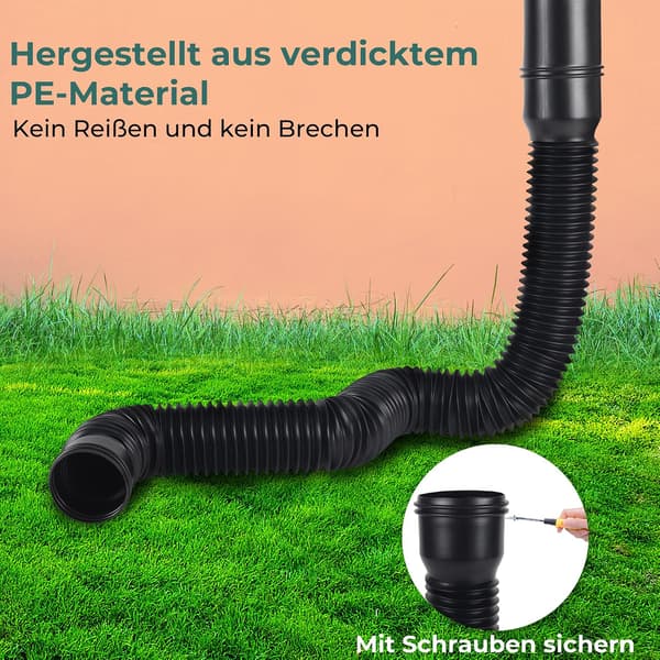 Flexible downspout extension for gutters, for downspouts 80/100 mm (1 piece)