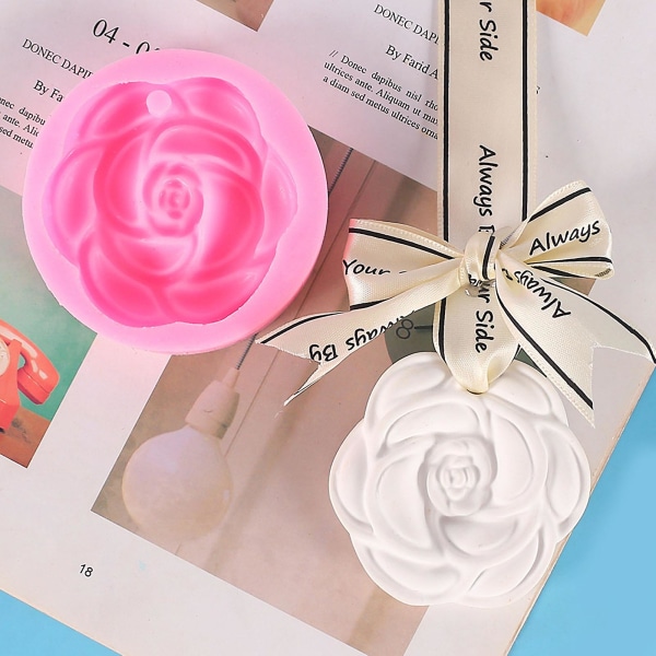 Kakeform Non-stick Matkvalitet DIY Enkel å rengjøre Camellia Rose Flower Silikonform Bakeverktøy Kjøkken Gadget Tianyuhe