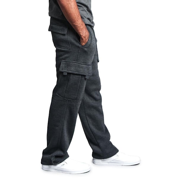 Nya Lediga Rak Overaller med Flera Fickor för Män Dark Gray XL