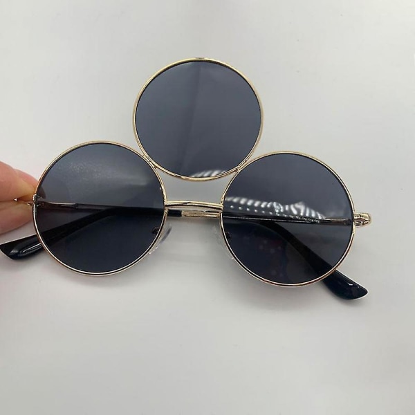2023 Nye Third Eye Runde Solbriller Kvinder/Mænd Reflekterende Spejlvendte Sorte Holiday Solbriller Tre linser Eyewear Shades Uv400 Nis black
