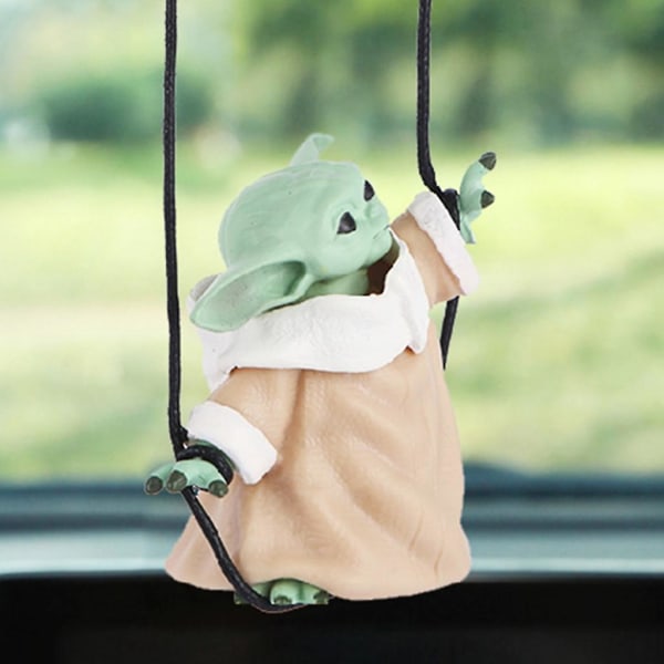 Star Wars-baby Yoda-bil vedhæng Anime figur legetøj-bagspejl ornamenter gave