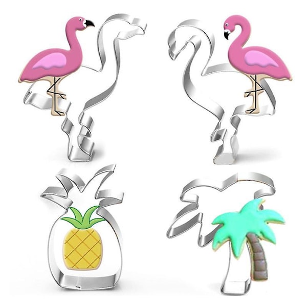 5-delt Flamingo Kageform Sæt, Kagebageværktøj