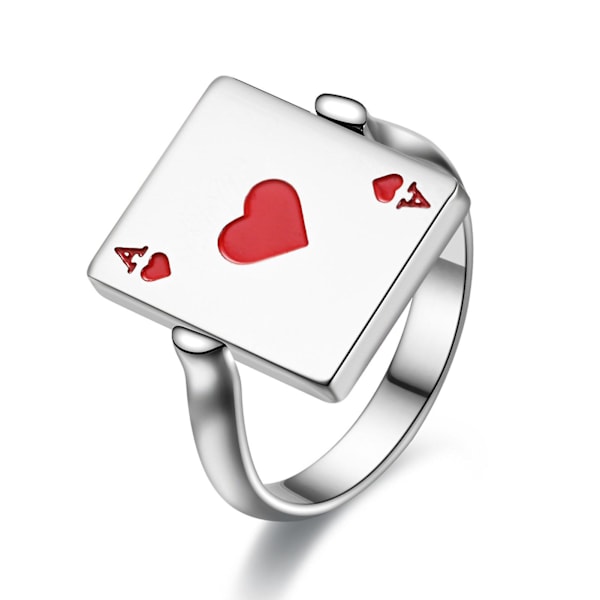 Fidgetringar för Kvinnor & Män Vändbara Spader Ess Spelkortsringar Deep Sapphire