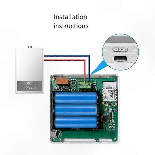 Tuya ZigBee Termostat Smart Home Batteridrevet Temperaturregulator til Gaskedel Fungerer med Stemmeassistent White