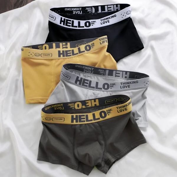 6 kpl Miesten Alusvaatteet Miesten Puuvillaiset Alushousut Miesten Puuvillaiset Alushousut Shortsit Hengittävät Boxerit Mukavat Pehmeät Pluskoko Sekaväriset Mixed color M 40-45kg
