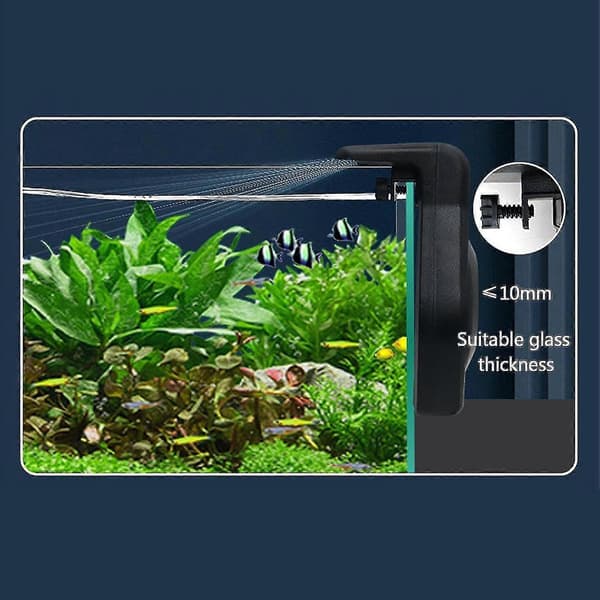 Akvariumkøler, akvariumkølesystem med lav støj, køleventilator, akvarium minikøler Black