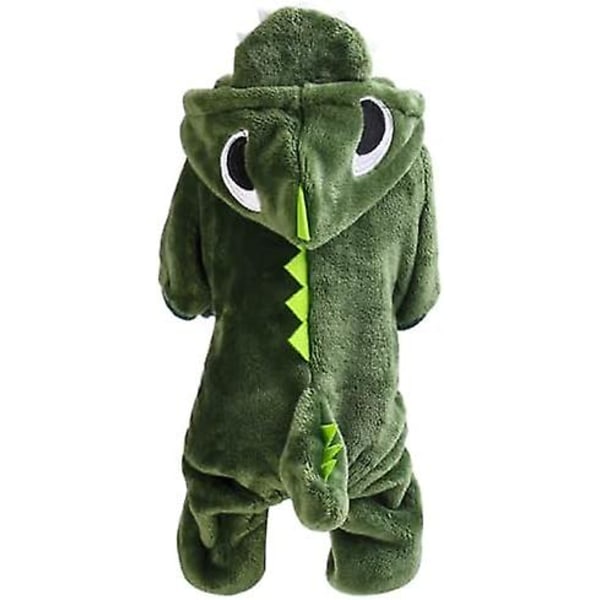 Dinosaurie Cosplay Hundkostym, Hund Hoodie Maskeraddräkt för Halloween Jul Födelsedag Festlig Fest, Höst Vinter Varm Mode Hundkostym (Liten, Gr