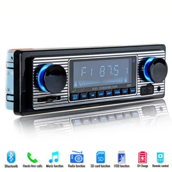 1 DIN Retro Bilstereo Audio Automotive Bluetooth med USB USB/SD/AUX-kort FM MP3-spelare PC Typ:-5513 Photo color