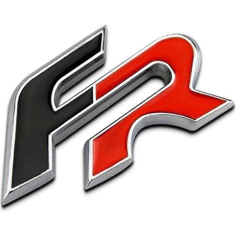 Rød/sort Seat FR bagklap-emblem til Ibiza, Leon, Mii og Altea