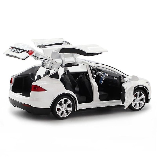 2020 Uusi 1:32 Tesla Model X -metalliseos automalli painevalut ja leluajoneuvot Leluautot Lasten lelut lapsille Lahjat pojan lelu Red