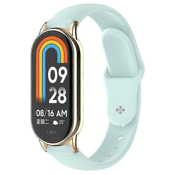 Erstatningsrem for 12mm Universal Smartklokke Reversspenne Silikonklokkerem LightBlue