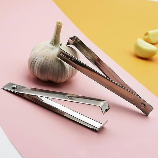 Sæt med hvidløgspillepincet i rustfrit stål, fiskebensfjerner, rustfri, ergonomisk design, 2-pak