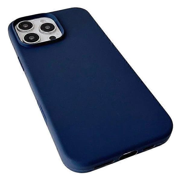 Silikondeksel til iPhone 16 Pro Max, støtsikkert beskyttelsesdeksel Dark Blue