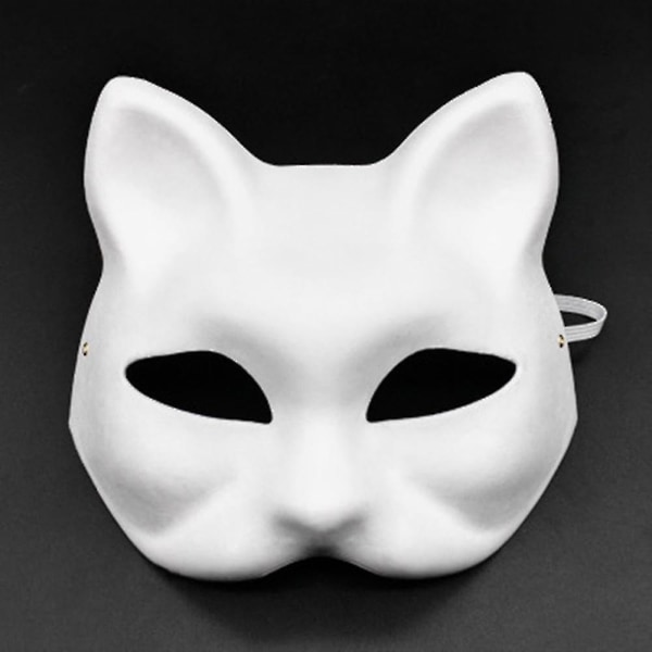 10 stycken Halloween-masker gjorda av plast för hantverk och målning-haoyu Style 2