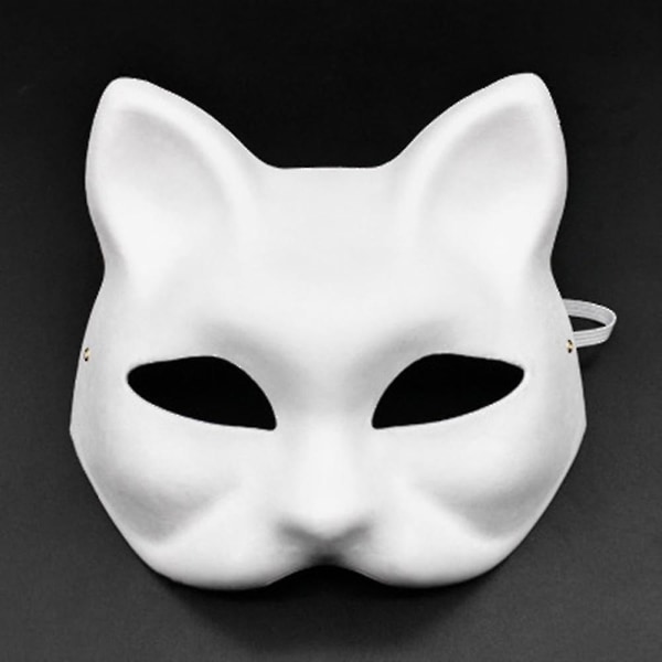 10 stykker Halloween-maskemasker laget av plast for håndverk og maling-haoyu Style 2