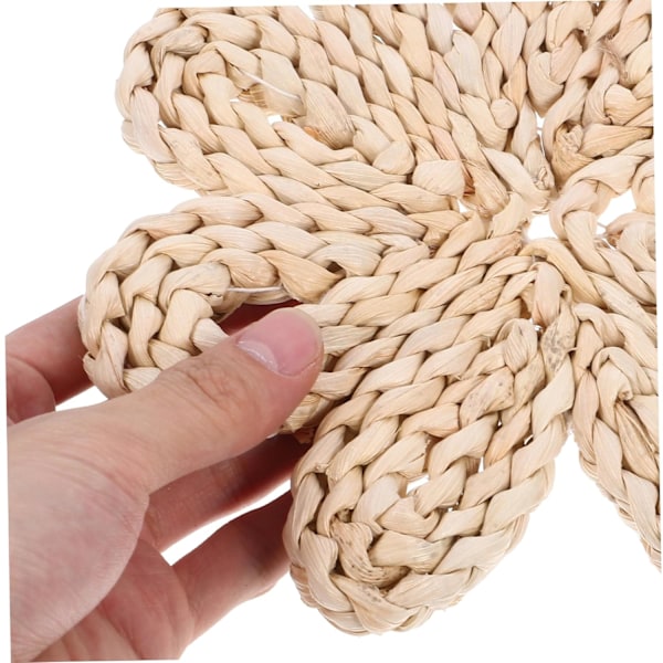 Olki seinäkoriste kori Boho sisustus Hamper Weaving Pendant seinävaate Ripustus seinäkoriste Kudottu lautanen seinä makuuhuone Ripustus sisustus