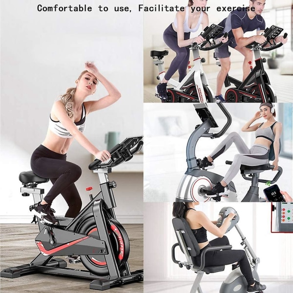 8 stk motionscykel pedalstropper, justerbare pedalstropper Fodpedal Spinning motionscykel hjem eller black
