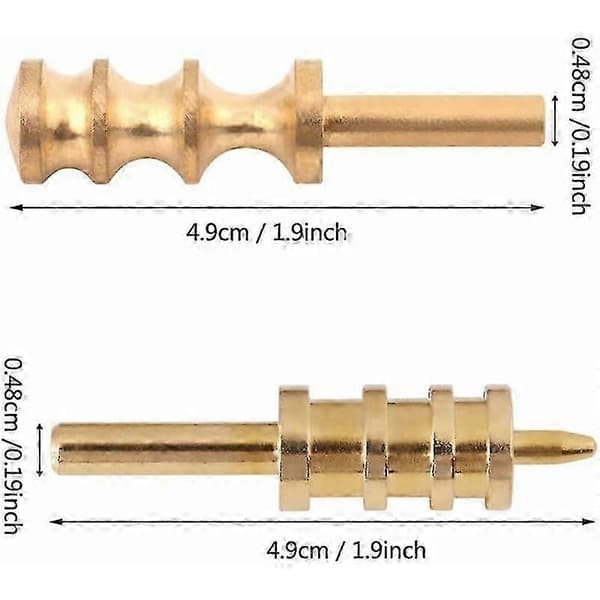 Lærpolerer/glatter, messinghode lærkant, loddeboltspiss for DIY lærkant varmprosess, messing, 2 stk