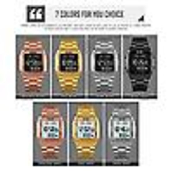 Digital Display elektronisk ur Gold and White