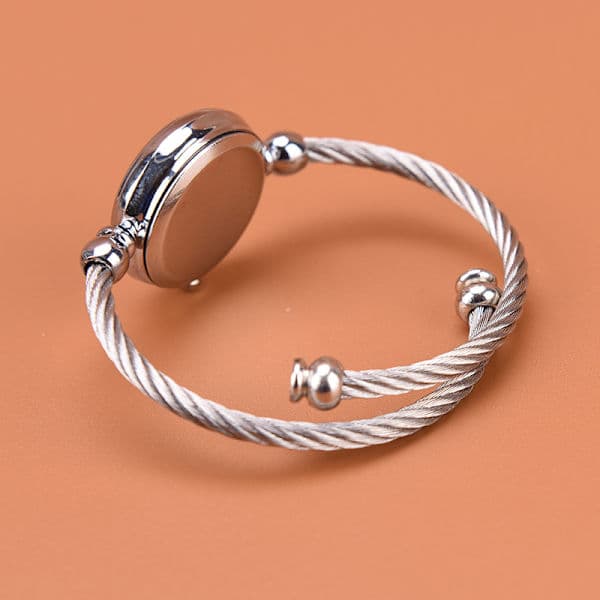 1 st silverarmbandsur dam mode armband kvartsur s D one size D