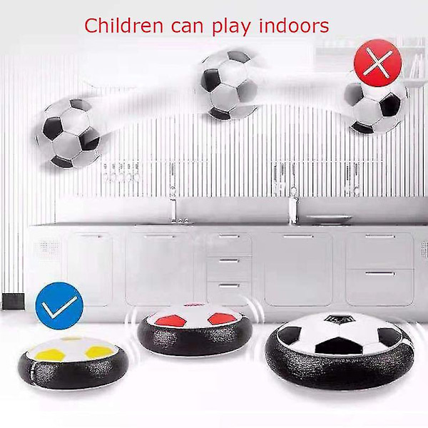 Kids Hover Jalkapallot Lasten Jalkapallo LED Vilkkuvilla Jalkapallopallolla Interaktiivinen lasten ulkoilmaurheilupelit Poikien lahjat Without music 18cm