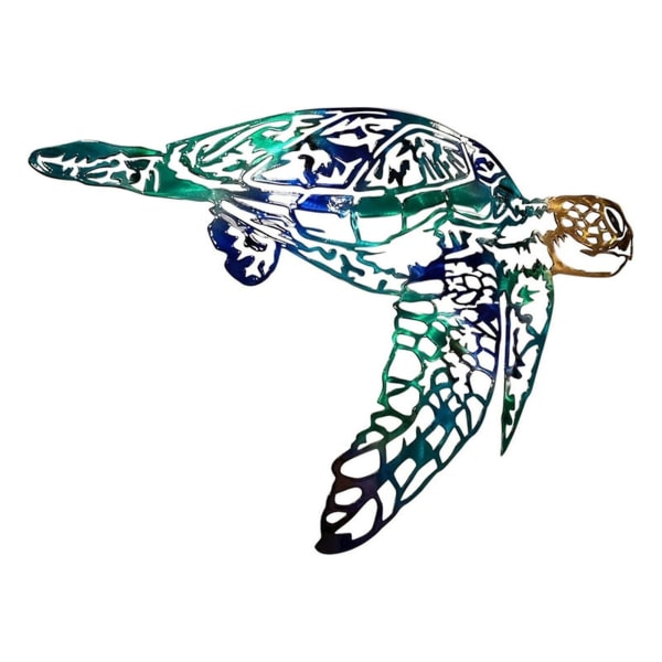Metal Havskildpadde Mønster Vægklistermærke Akvarium Ocean Vægindretning DIY Kunst Hjem Soveværelse Stue Kontordekaler 30cm