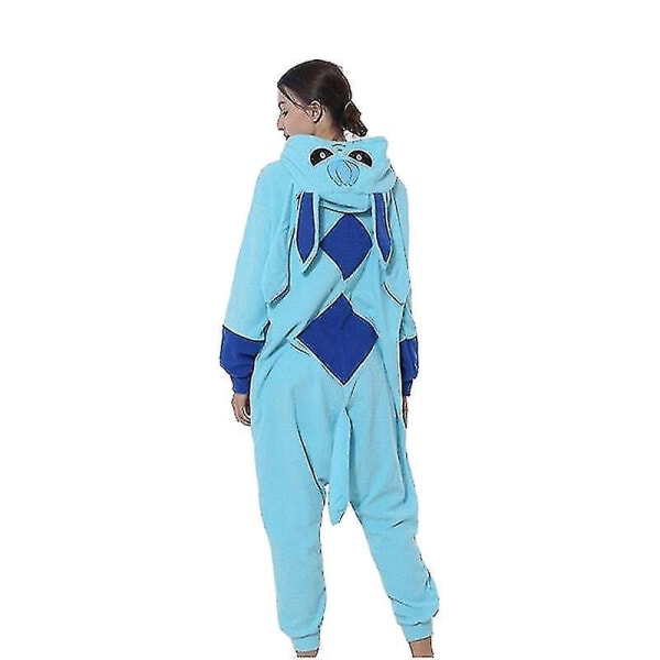 Vaporeon-asu kokovartalopyjamat Halloween joulu yksiosainen Kigurumi miehille, naisille, V1 M